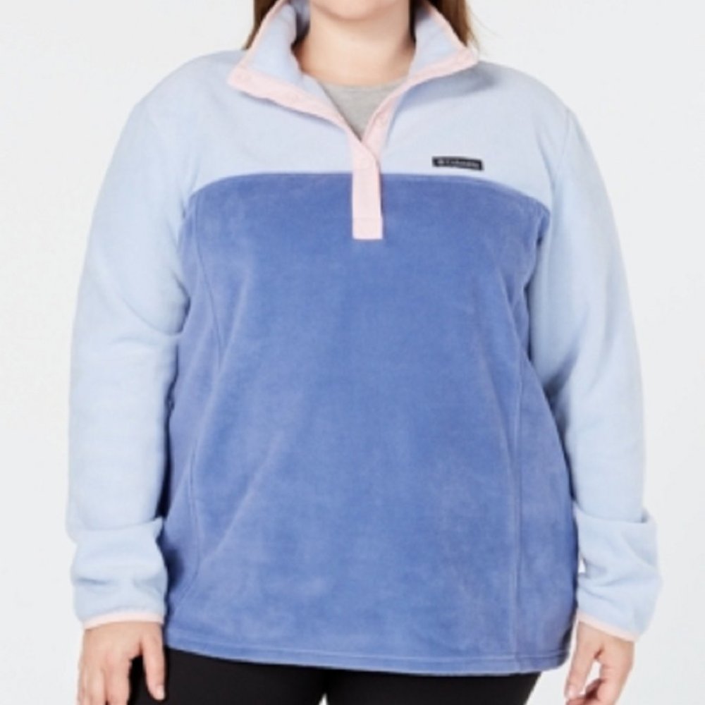 Columbia Plus Sz Three Lakes Half-Snap Fleece Top